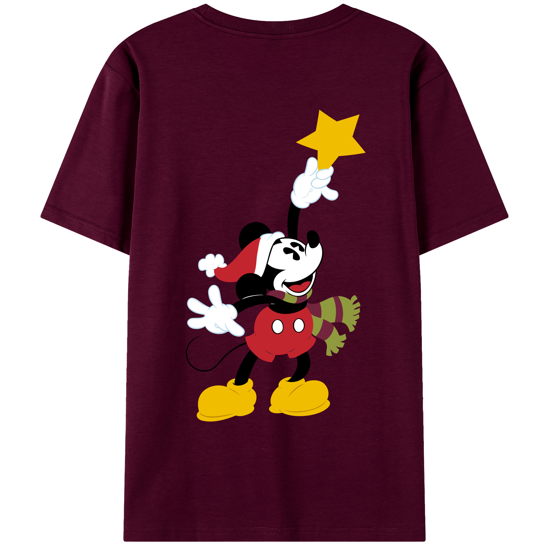 （画像用） ミッキーマウス Mickey Mouse レディース半袖Tシャツ(バックプリント)